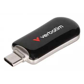 Verbatim Plectra USB-C Flash Drive Black 128GB, 128 GB, USB Type-C, 3.2 Gen 1 (3.1 Gen 1), 100 MB/s, Capless, Black