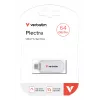 Verbatim Plectra USB-C Flash Drive White 64GB, 64 GB, USB Type-C, 3.2 Gen 1 (3.1 Gen 1), 100 MB/s, Capless, White