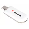Verbatim Plectra USB-C Flash Drive White 128GB, 128 GB, USB Type-C, 3.2 Gen 1 (3.1 Gen 1), 100 MB/s, Capless, White