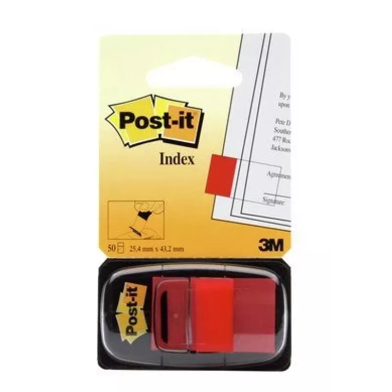 3M I680-1 self-adhesive label Rectangle Removable Red 50 pc(s)