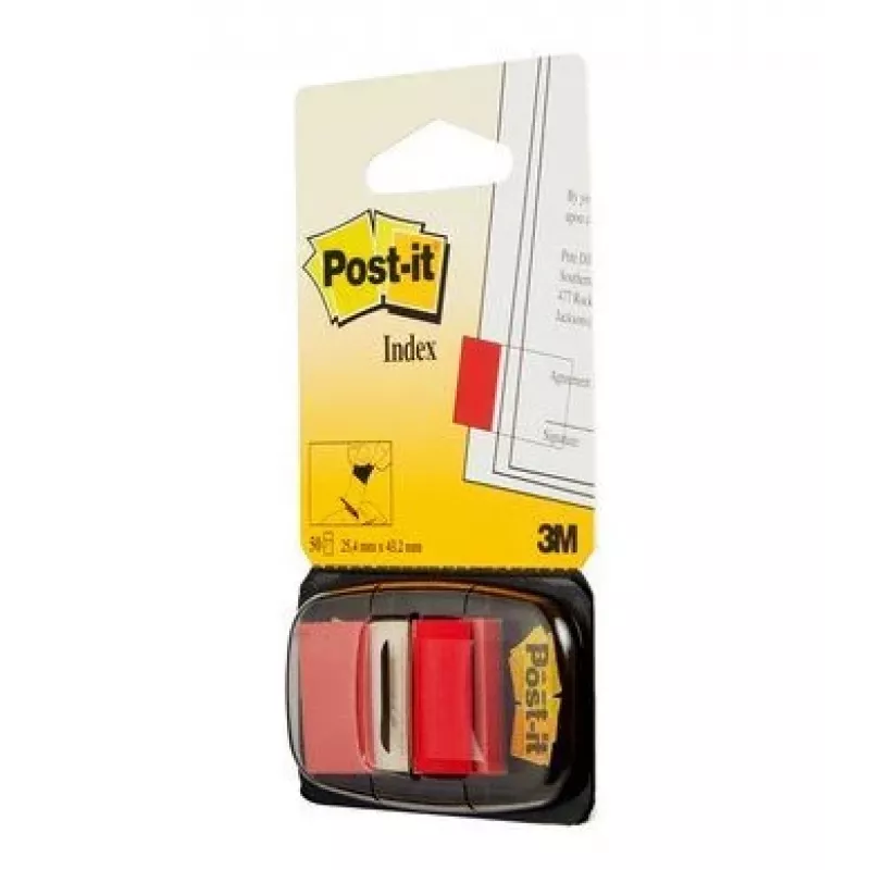 3M I680-1 self-adhesive label Rectangle Removable Red 50 pc(s)