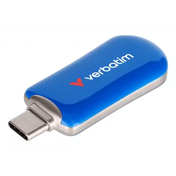 Verbatim Plectra USB-C Flash Drive Blue 128GB, 128 GB, USB Type-C, 3.2 Gen 1 (3.1 Gen 1), 100 MB/s, Capless, Blue