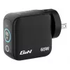 Verbatim Mini GaN Charger 65W with Display, Indoor, AC, 20 V, Black