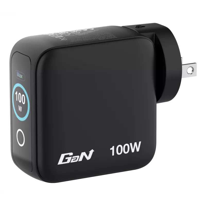 Verbatim Mini GaN Charger 100W with Display, Indoor, AC, 20 V, Black