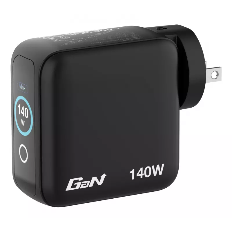 Verbatim Mini GaN Charger 140W with Display, Indoor, AC, 28 V, Black