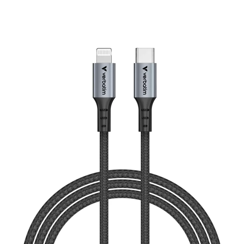 Verbatim Sync & Charge Cable USB-C to Lightning 120 cm, 1.2 m, Lightning, USB C, Male, Male, Black