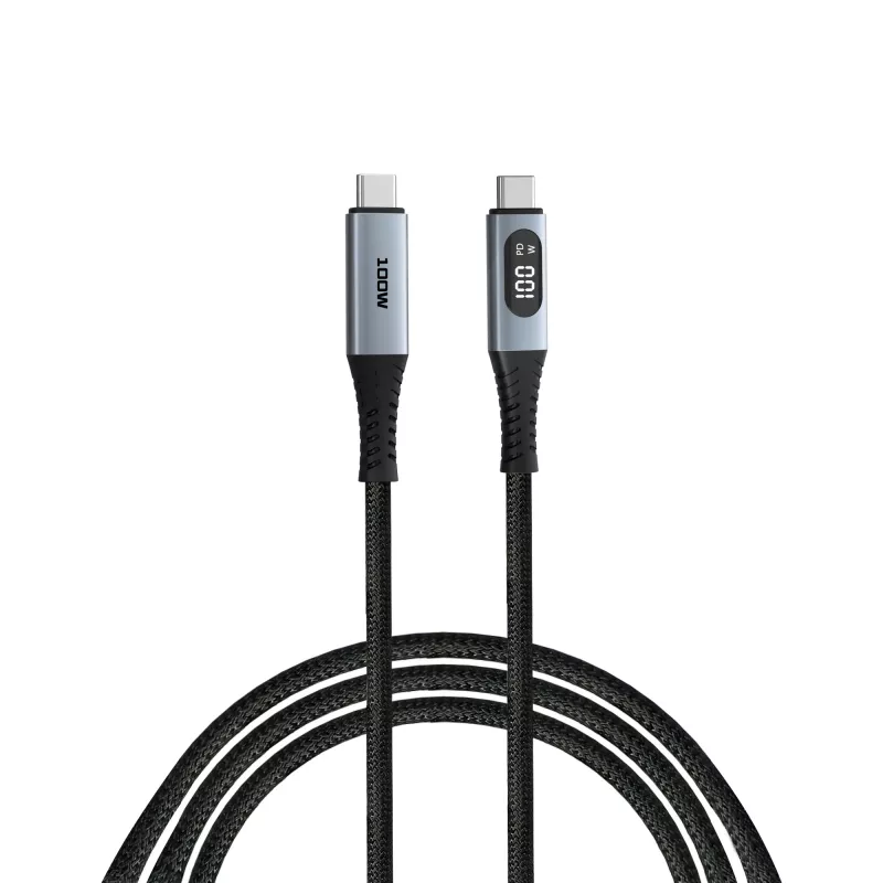Verbatim Sync & Charge USB C to USB C 100W Display 120 cm, 1.2 m, USB C, USB C, USB 2.0, 0.48 Gbit/s, Black