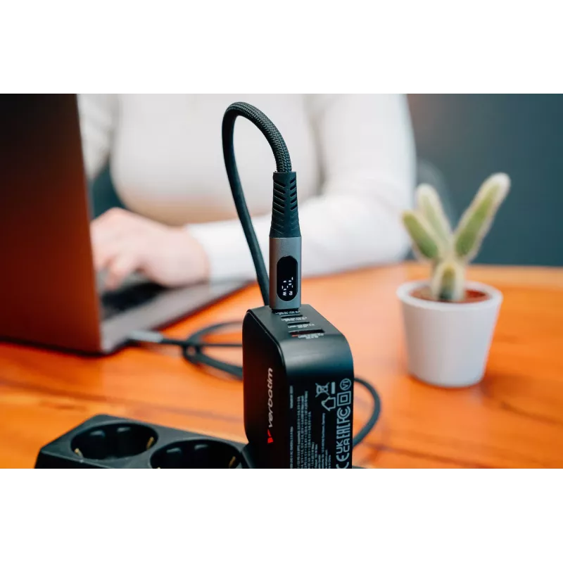Verbatim Sync & Charge USB C to USB C 100W Display 120 cm, 1.2 m, USB C, USB C, USB 2.0, 0.48 Gbit/s, Black