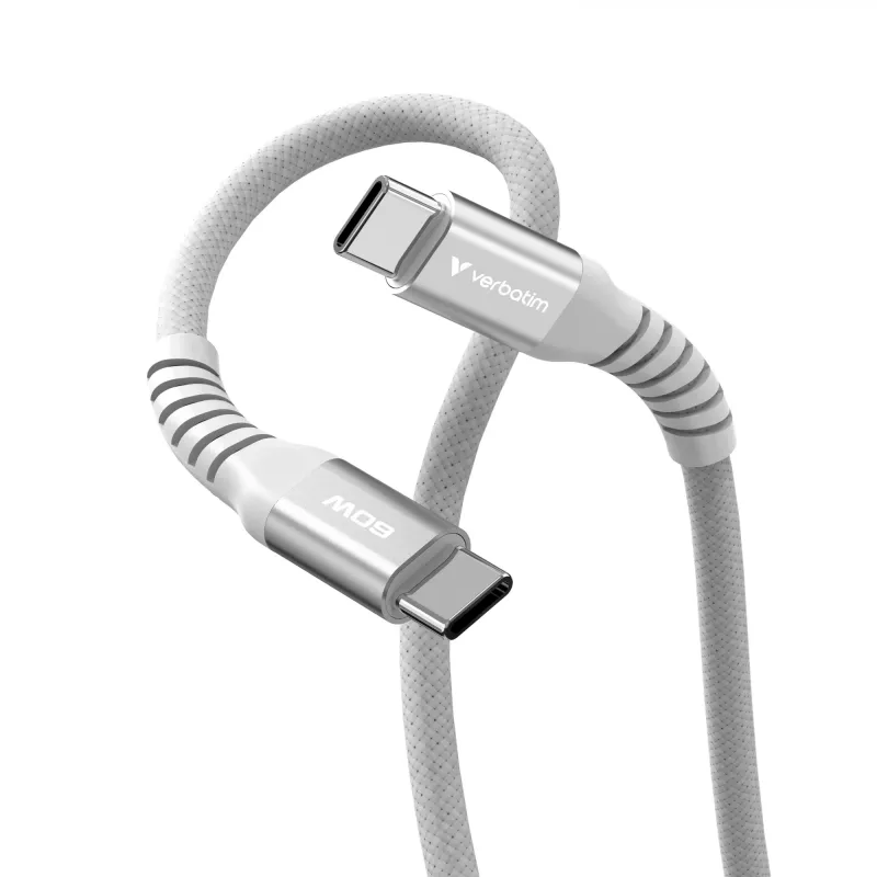 Verbatim Sync & Charge Magnetic Cable - 60W USB-C to USB-C 120 cm Grey