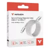Verbatim Sync & Charge Magnetic Cable - 60W USB-C to USB-C 120 cm Grey