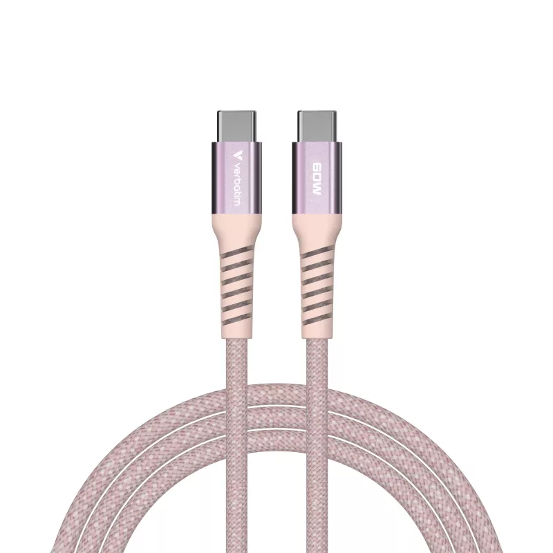 Verbatim Sync & Charge Magnetic Cable - 60W USB-C to USB-C 120 cm Pink