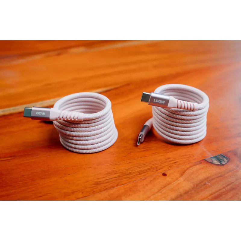 Verbatim Sync & Charge Magnetic Cable - 60W USB-C to USB-C 120 cm Pink