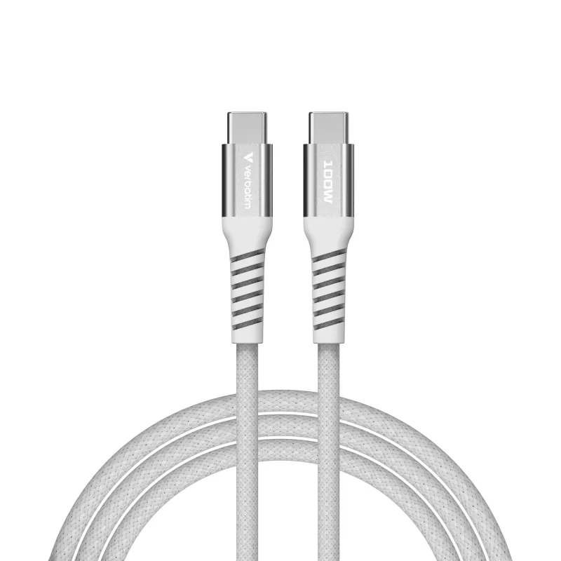 Verbatim Sync & Charge Magnetic Cable - 100W USB-C to USB-C 120 cm Grey