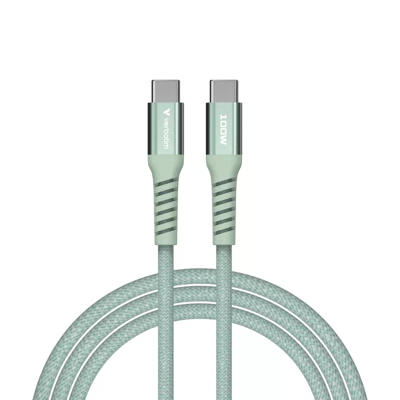 Verbatim Sync & Charge Magnetic Cable - 100W USB-C to USB-C 120 cm Green