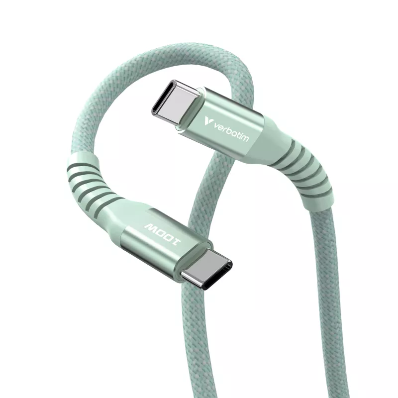 Verbatim Sync & Charge Magnetic Cable - 100W USB-C to USB-C 120 cm Green