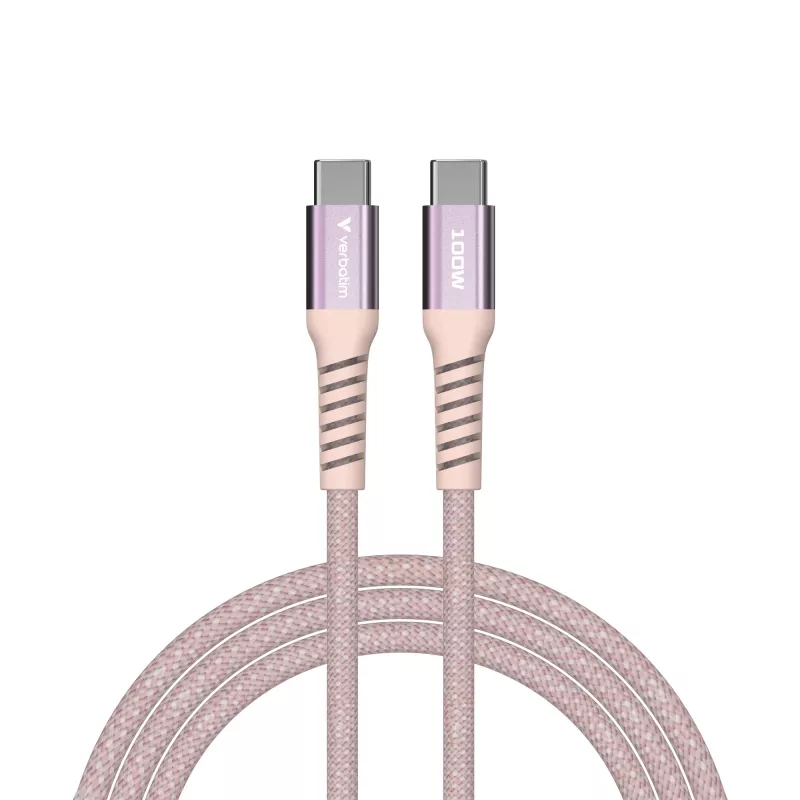 Verbatim Sync & Charge Magnetic Cable - 100W USB-C to USB-C 120 cm Pink