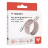 Verbatim Sync & Charge Magnetic Cable - 100W USB-C to USB-C 120 cm Pink