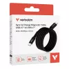 Verbatim Sync & Charge Magnetic Cable - 60W USB-C to USB-C 120 cm Black