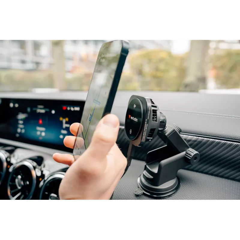 Verbatim Charge 'n' Drive Qi2 Magnetic Wireless Car Charger, Auto, USB, Wireless charging, 1 m, Black