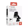 Verbatim Charge 'n' Drive Magnetic Wireless Car Charger, Auto, USB, Wireless charging, 1 m, Black
