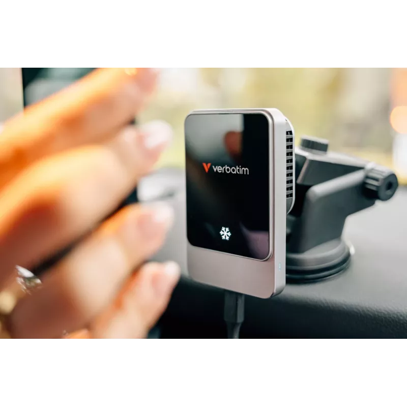 Verbatim Charge 'n' Drive Magnetic Wireless Car Charger, Auto, USB, Wireless charging, 1 m, Black