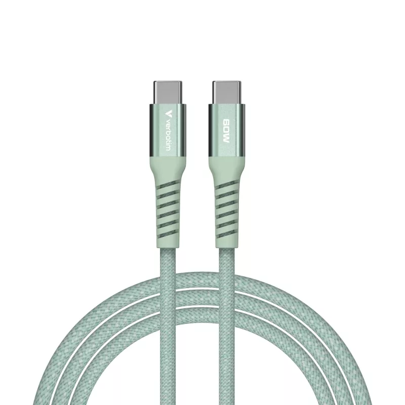 Verbatim Sync & Charge Magnetic Cable - 60W USB-C to USB-C 120 cm Green