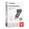 Verbatim Dual QuickStick USB flash drive 1 TB USB Type-A / USB Type-C 3.2 Gen 1 (3.1 Gen 1) Grey