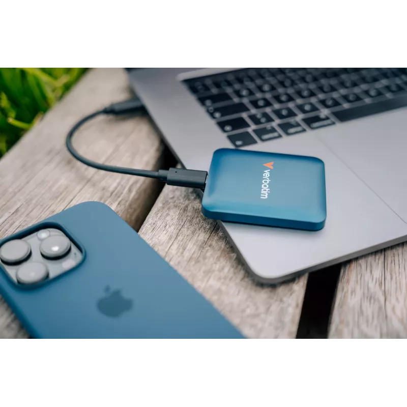 Verbatim SnapBack SSD 1TB Blue Metallic, 1 TB, USB Type-C, USB 3.2 Gen 2x2, 2000 MB/s, 20 Gbit/s, Blue