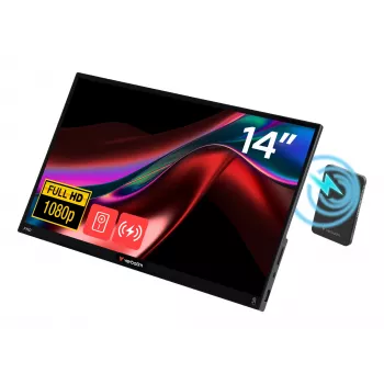 Verbatim Portable Touchscreen Monitor Light 14 inch Full HD 1080p & Wireless Power Supply