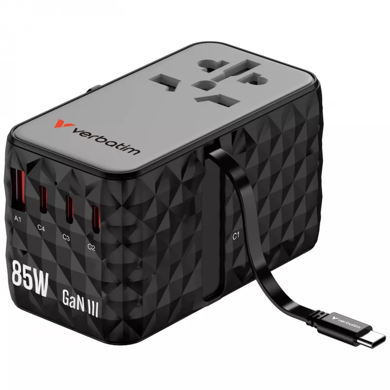 Verbatim Charge 'n' Travel Diamond 85W Retractable Cable CNT-02