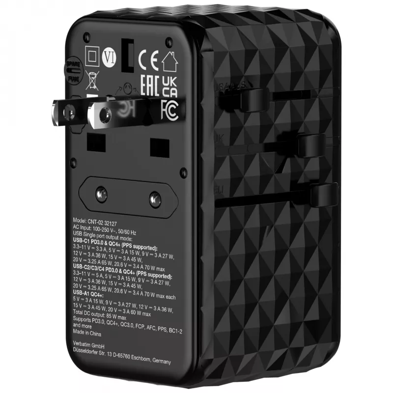 Verbatim Charge 'n' Travel Diamond 85W Retractable Cable CNT-02