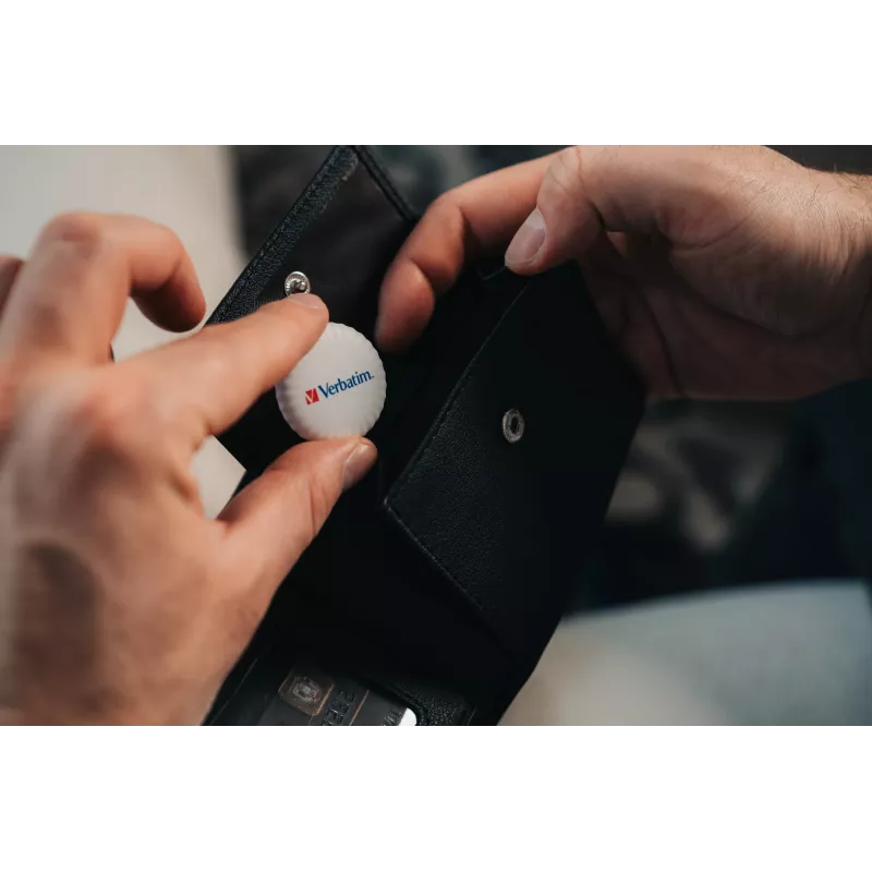 Verbatim My Finder Coin Bluetooth Tracker - 2 Pack, Personal, Finder, Black, White, Dust resistant, Waterproof, IP66, CR2032