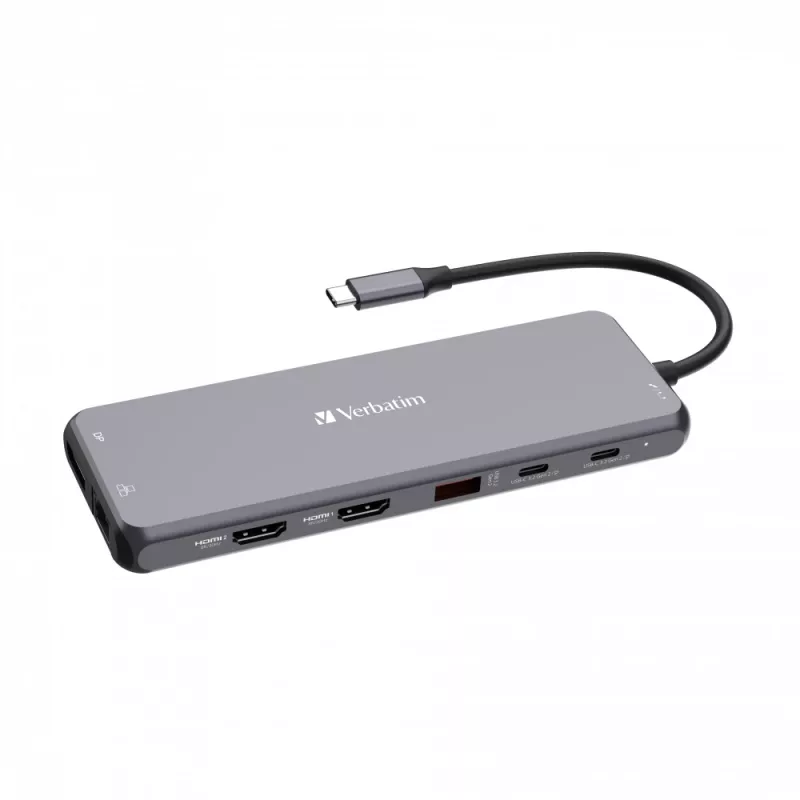 Verbatim CMH-13 USB Type-C Hub 10000 Mbit/s Silver