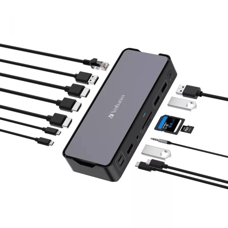 Verbatim CDS-15 Wired USB 3.2 Gen 1 (3.1 Gen 1) Type-C Black, Grey