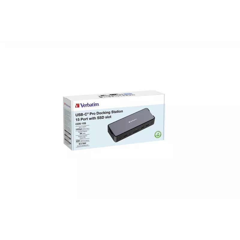 Verbatim CDS-15S Wired USB 3.2 Gen 1 (3.1 Gen 1) Type-C Black, Grey