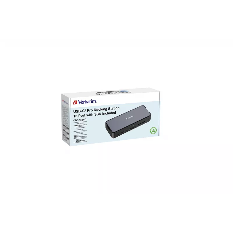 Verbatim CDS-15SSD Wired USB 3.2 Gen 1 (3.1 Gen 1) Type-C Black, Grey