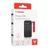 Verbatim Pocket SSD USB 3.2 Gen 2 1TB Black/Red, 1 TB, USB Type-C, 3.2 Gen 2 (3.1 Gen 2), 1000 MB/s, 10 Gbit/s, Black, Red