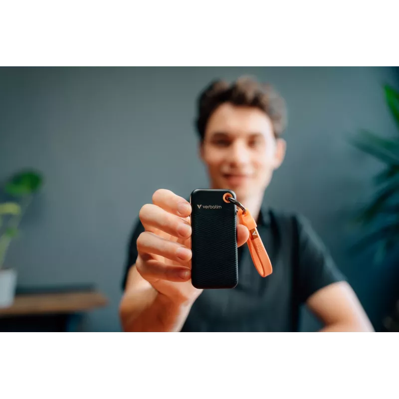 Verbatim Pocket SSD USB 3.2 Gen 2 1TB Black/Orange, 1 TB, USB Type-C, 3.2 Gen 2 (3.1 Gen 2), 1000 MB/s, 10 Gbit/s, Black, Orange