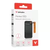 Verbatim Pocket SSD USB 3.2 Gen 2 2TB Black/Orange, 2 TB, USB Type-C, 3.2 Gen 2 (3.1 Gen 2), 1000 MB/s, 10 Gbit/s, Black, Orange
