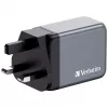 Verbatim GNC-65 GaN Charger 65W with 2 x USB-C PD 65W / 1 x USB-A QC 3.0 (EU/UK/US)
