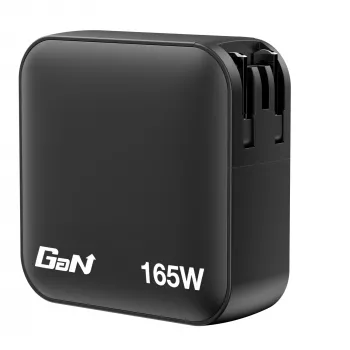 Verbatim Mini GaN Charger 165W 4 Port US plug with EU and UK adaptors