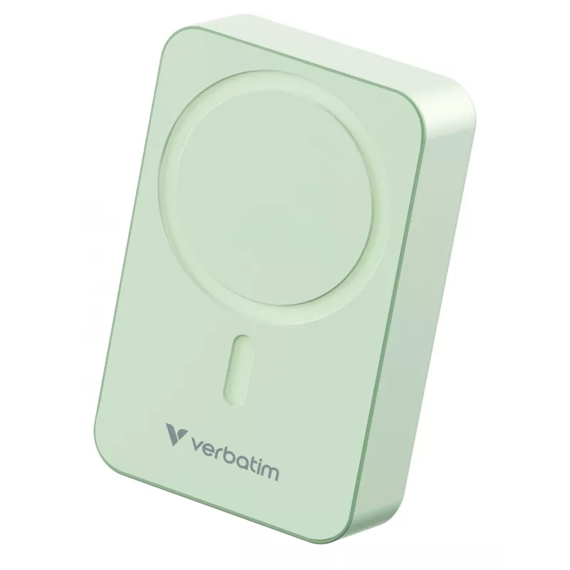 Verbatim Charge 'n' Go Essentials Magnetic Wireless Power Bank 20000 mAh Green