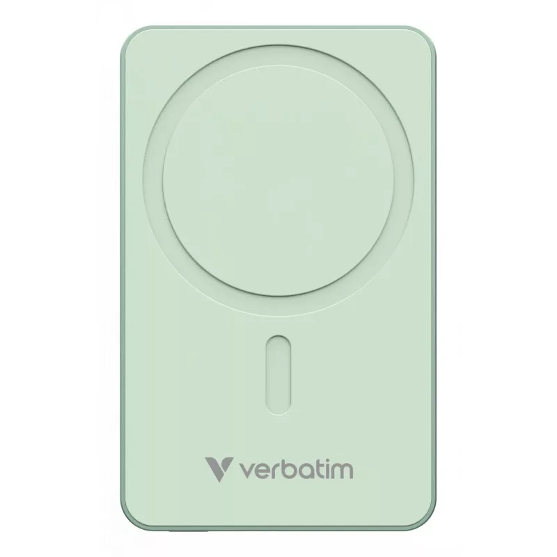 Verbatim Charge 'n' Go Essentials Magnetic Wireless Power Bank 10000 mAh Green