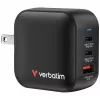 Verbatim Mini GaN Charger 70W 3 Port US plug with EU and UK adaptors
