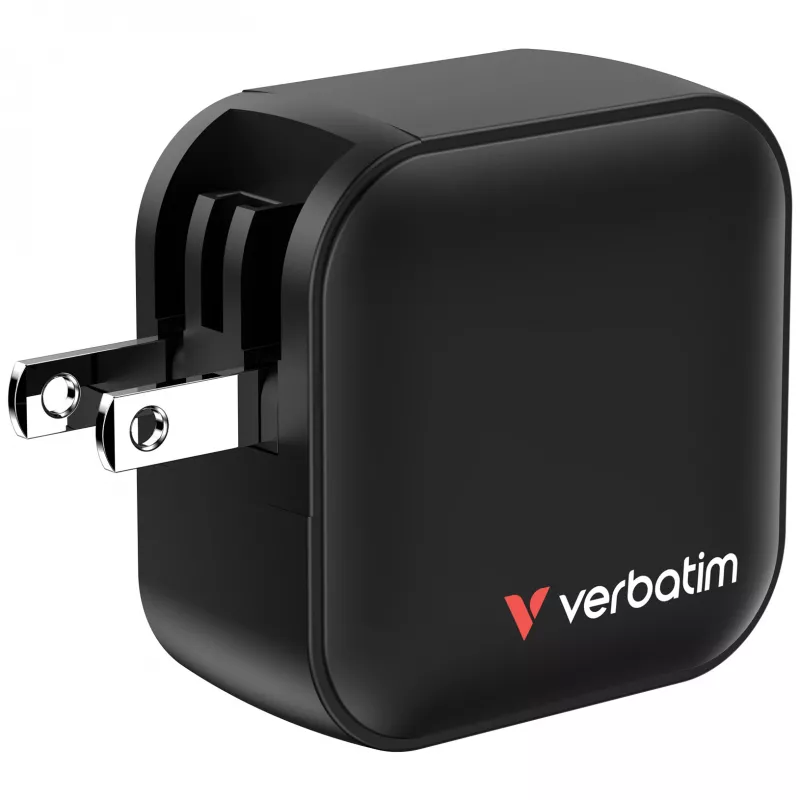 Verbatim Mini GaN Charger 70W 3 Port US plug with EU and UK adaptors