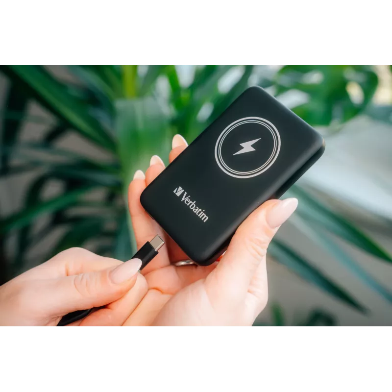 Power bank VERBATIM Charge AnA Go 5000mAh magnetic wireless, black