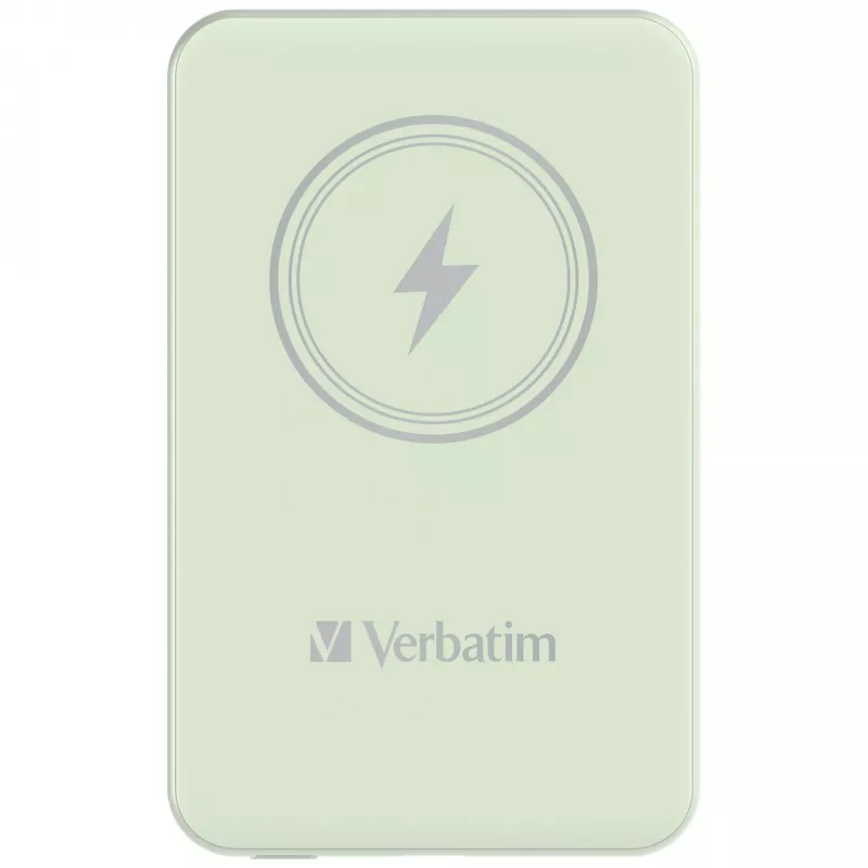 Verbatim Charge 'n' Go Magnetic Wireless Power Bank 5000mAh Green