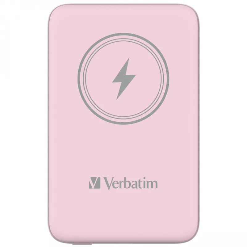 Verbatim Charge 'n' Go Magnetic Wireless Power Bank 10000mAh Pink