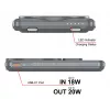 Verbatim Charge'n'Go 2C Power Bank 5000 mAh Grey, 5000 mAh, Adaptive Fast Charging, Power Delivery 3.0, Quick Charge 3.0, Wireless charging, 3.85 V, 20 W, Grey