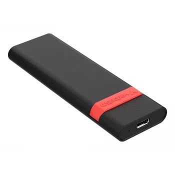 Verbatim M.2 NVMe SSD Enclosure Kit, SSD enclosure, M.2, PCI Express, 10 Gbit/s, USB connectivity, Black, Red